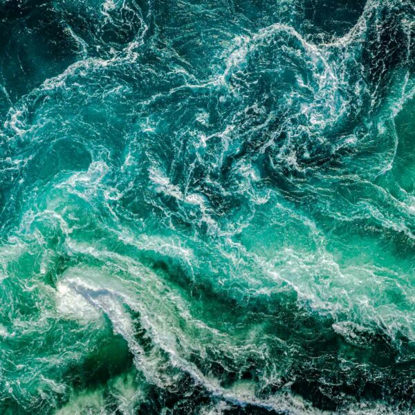טפט ים כחול ירוק גועש