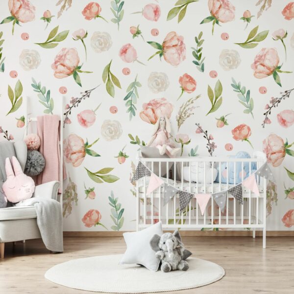 טפט לחדר תינוקות סגנון Floral style